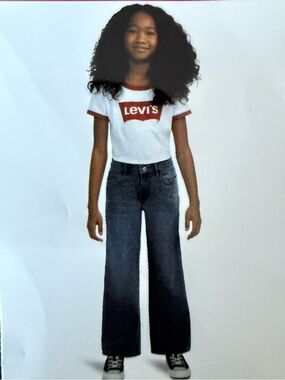 Levi's Youth Wide Leg Jeans  Dark Blue size 16